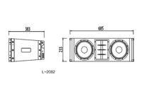 Matriz lineal de 16 Ohmios de 8 pulgadas tipo doble de bajo costo para altavoces de rendimiento al aire libre