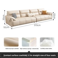 Canapé en Cuir Véritable pour Salon, Nouveau Modèle 2025, Usage Domestique, Canapé Droit Trois Places, Luxe Léger, Cuir de Vachette Pleine Fleur, Moderne