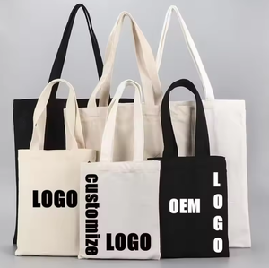 Sac en toile avec logo personnalisé, sac fourre-tout en coton vierge écologique, sac bandoulière, sac fourre-tout - Product Image 4