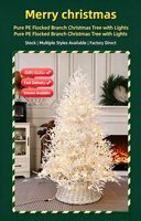 Sapin de Noël artificiel blanc pré-éclairé avec lumières LED, 1,5 m, 1,8 m, 2,1 m, 2,4 m, 3 m pour la décoration de Noël à la maison et en magasin