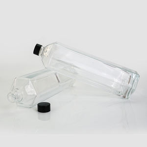 Personalizado 700ml 750ml Hexagon Vodka Botella de vidrio trenzado Vodka 750ml Botella de vidrio de licor de fondo grueso - Product Image 6