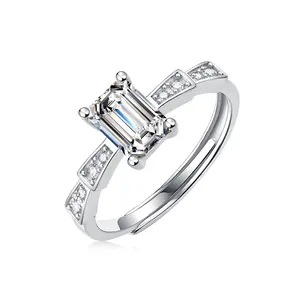 1ct Vs मोइससानाइट हीरे की शादी के जोड़े ने शानदार गहने सांप की अंगूठी, महिला रजत 925 मोइससानाइट रिंग एफ