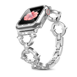 Correa de Metal Diamante en Forma de <span class=keywords><strong>O</strong></span> Única para <span class=keywords><strong>Apple</strong></span> <span class=keywords><strong>Watch</strong></span> 10 9 8 7 6 5 4 49mm 38/40mm 41mm 42/<span class=keywords><strong>44</strong></span>/45mm Pulsera Deportiva - Product Image 2