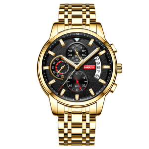 Montre-bracelet analogique à quartz en acier inoxydable pour homme 2358, luxe, charme, sport, mode, bracelet, résistante à l'eau, 43 mm, cristal - Product Image 1