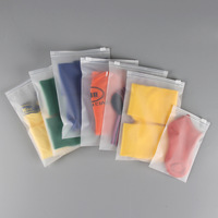 Personnalisé imprimé mat givré blanc cpe en plastique fermeture à glissière sacs pour chaussures vêtements sous-vêtements emballage