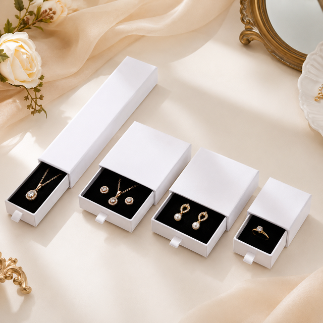 Customized Logo Hot Selling Luxury Eco-friendly Ring Drawer Box Simple Design Luxury Pearl Gift Treasure Watch Packaging Box