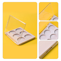 Vente en gros Palette de fard à paupières transparente vide à 6 couleurs avec logo personnalisé Emballage compact de fard à paupières cosmétiques