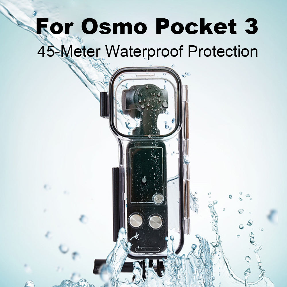 For DJI OSMO Pocket 3 Sport Camera Accessories 45M Underwater Waterproof Case for Diving for Action & Sports Shooting
