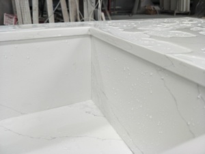 Piani Lavabo in Quarzo Bianco Moderno Personalizzabili in Varie Dimensioni <span class=keywords><strong>per</strong></span> Progetti di <span class=keywords><strong>Cucine</strong></span> e Bagni di Hotel - Product Image 5