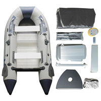 Bateau de pêche en caoutchouc haute densité durable de 3 m pour la navigation à rames, à vendre, fond en aluminium adapté à un moteur de 15 CV