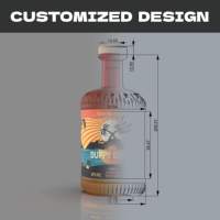 Diseño personalizado, precio de fábrica de lujo, bebida vacía, 500ml, 700ml, 750ml, 1000ml, botella de vidrio vacía para whisky, licor, Tequila, Ginebra