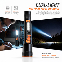 Lampe torche LED portable 10W, 5 modes, rechargeable, avec lampe latérale, étanche, pour réparation, urgence, extérieur