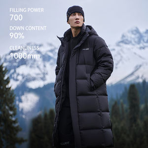 Veste <span class=keywords><strong>longue</strong></span> en duvet d'oie pour homme PELLIOT, vêtements d'extérieur, coupe-vent d'hiver, rembourrage 700, 90% épais - Product Image 6