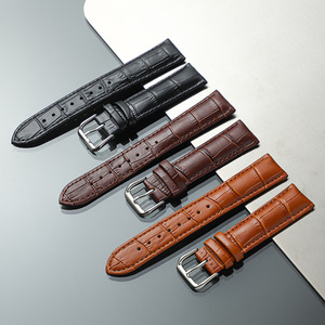 Bracelets de montre en cuir de veau de 12, 14, <span class=keywords><strong>16</strong></span>, 18, 20, 22, 24 mm avec plusieurs couleurs disponibles en stock, prix bas, motifs d'alligator - Product Image 2