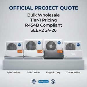 US Cooling Only <b>Air</b> <b>Conditioner</b> 17 SEER2 115V 230V Dual Voltage System for Residential & Hotel Projects R410A Eco-friendly 17 SE - Product Image 4