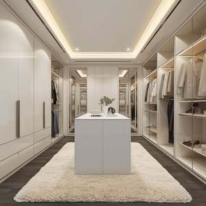 Clóset Modular de Aluminio Metálico Personalizado de Lujo Minimalista Moderno con Sistema de Poste de Luz para Sala de Estar o Dormitorio Principal - Product Image 5