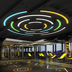 Tùy chỉnh hiện đại tròn ARC ánh sáng mặt dây chuyền dẫn treo đèn RGB Vòng nhôm hiện đại di ánh sáng - Product Image 5