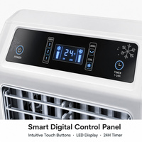 Refroidisseur d'air industriel et commercial à prix abordable, double alimentation AC/DC, grand réservoir d'eau de 30L, conception à double alimentation pour bar