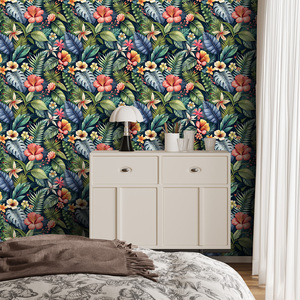 Creation Of Time And Space Peel And Stick Wallpaper Tropical Botanical Pattern Self Adhesive Moisture Proof For Wall And Cabinet - Product Image 1