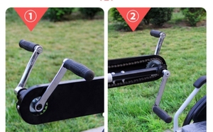 Triciclo a Mano <span class=keywords><strong>per</strong></span> Sedie a Rotelle, Veicolo <span class=keywords><strong>per</strong></span> <span class=keywords><strong>Disabili</strong></span> e Anziani - Product Image 5