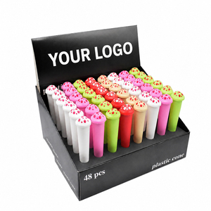 Tube de rangement en plastique ABS avec couvercle pop-top pour herbes, tabac et fleurs séchées, personnalisable avec votre logo, accessoires pour fumeurs pour les boutiques de tabac - Product Image 1
