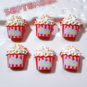 Simpatici accessori fai da te simulazione sul retro piatto 3D in resina Popcorn artigianali per frigo magnete Deco parti - Product Image 6