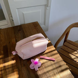 Custom Printed Waffle Embroidery <strong>Toiletry</strong> Beauty Pouch Bridesmaid Makeup Cosmetic <strong>Bag</strong> - Product Image 6