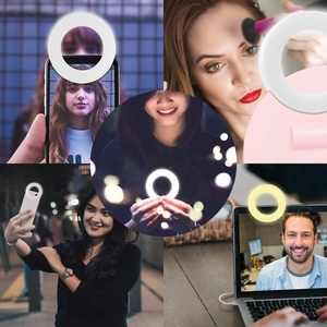 Éclairage de téléphone tiktok Selfie led variable cellulaire 200mAh Clip On Rechargeable Mobile Selfie anneau lumineux pour le maquillage - Product Image 4