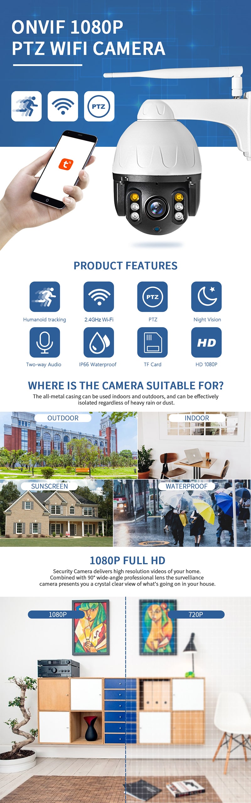Smaller Companies Home Wireless Wi-Fi Video Kit Set Monitor Cameras Surveillance System Without Wire For Indoor And Outdoor