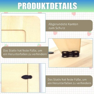 Picture <strong>Frame</strong> Painting Craft Kit <strong>DIY</strong> Wooden Photo <strong>Frames</strong> with Stand Painting Tools Set <strong>Eva</strong> Stickers for Kids Craft and Decorate - Product Image 5