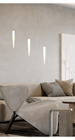 Appliques murales encastrées de luxe en plâtre rectangulaire LED sans bordure pour salon chambre maison escaliers