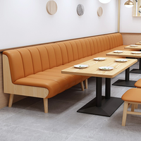 Meubles de Restaurant de Style Luxe Léger Commerciaux Chinois, Combinaison Canapé, Table et Chaises pour Cabine de Restaurant Occidental