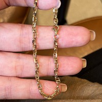 Pulseras de Cadena de Oro Sólido de 18K AU750, Varios Estilos, Pulseras Apilables de Oro Sólido para Mujer, Joyería Fina al por Mayor