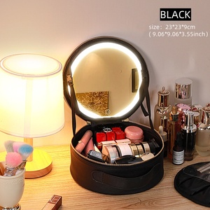 Led Gương trang điểm trường hợp với mỹ phẩm tổ chức Lưu trữ túi cao cấp công cụ trang điểm - Product Image 5