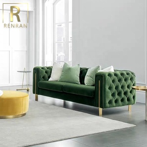 Offre Spéciale nouveau design moderne de luxe velours <span class=keywords><strong>tissu</strong></span> pour <span class=keywords><strong>canapé</strong></span> chesterfield <span class=keywords><strong>canapé</strong></span> meubles de salon - Product Image 2