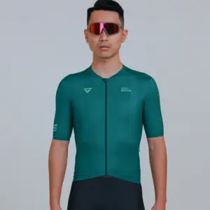 Custom Design Cycling Clothes Manufacturer Bicycle Wear Wholesale Sublimation Bike Jerseys Mens Green Anti-UV