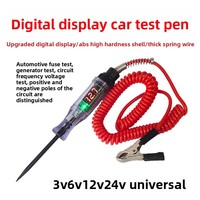 Digital Display Electric Pen Circuit Tester for Cars Trucks 6-24V Voltage Tester Light Bulb Automobile Circuit Vehicle Tool