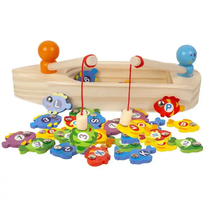 Magnetic Fishing Game Toddler Wooden Toys