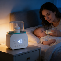 Chauffe-biberon électrique multifonctionnel Baphiya en plastique PP, stérilisateur à température constante 500W