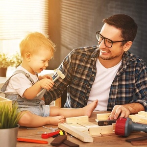 لم تنته الاطفال مطرقة خشبية الحرف حالات اللعب للخشب صياغة أدوات مطبخ كرافت إزميل - Product Image 4