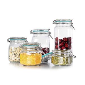 Frascos <span class=keywords><strong>de</strong></span> almacenamiento <span class=keywords><strong>de</strong></span> vidrio hermético con fianzas herméticas y cierres <span class=keywords><strong>de</strong></span> sellado - Product Image 2