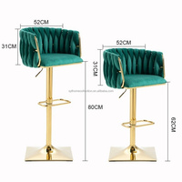 Tabouret de bar élégant et luxueux, réglable, pivotant, tabourets de bar pour îlot de cuisine, décoration intérieure