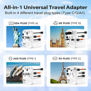 25W nhỏ gọn gan công nghệ cắm ổ cắm USB sạc Adapter trên toàn thế giới xách tay phổ sạc du lịch cho AC DC Board chuyển đổi - Product Image 6