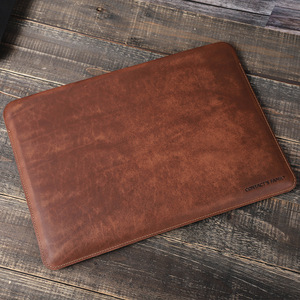 Cuir véritable fabriqué à la main pour MacBook <span class=keywords><strong>Air</strong></span> Sleeve 13 ''13.3'' étui pour ordinateur portable en cuir pleine fleur Slim Mac Pro Cover - Product Image 2