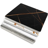 Panneau de plafond en PVC 3D imperméable à l'eau Panneau de revêtement mural à effet de marbre UV pour les intérieurs d'appartement d'hôtel et d'école