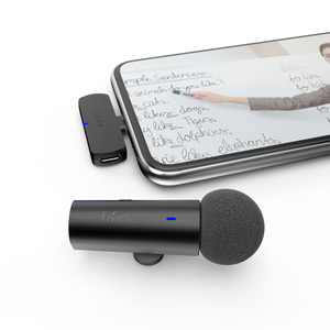 Micrófono inalámbrico portátil <span class=keywords><strong>FIFINE</strong></span> M6 2.4G para entrevistas y vlogs, micrófono profesional sin cable. - Product Image 1
