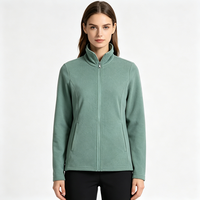 Veste d'hiver personnalisée pour femme à col montant et fermeture éclair, coupe régulière, respirante, avec logo, coupe-vent, chaude, décontractée et tendance