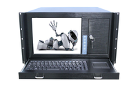Station de travail industrielle 19 ''6U Serveur Châssis monté en rack Haute luminosité 12.1 LCD Accessoire informatique industriel tactile en option