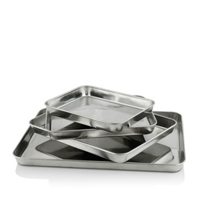 Food Grade Metal Prep Grill <strong>Toaster</strong> Food <strong>Tray</strong> 304 Stainless Steel Custom Burger Serving <strong>Tray</strong> - Product Image 1