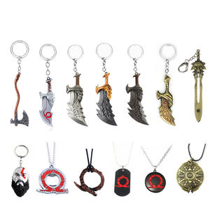 Hot Game God of War <span class=keywords><strong>Kratos</strong></span> Broadsword Llavero Collar <span class=keywords><strong>Espada</strong></span> de metal para niñas Inspirado en la animación de Japón Idea de regalo perfecta - Product Image 1